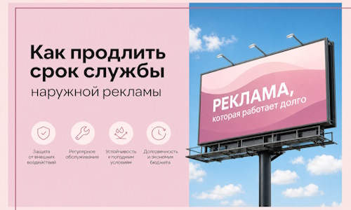 Как продлить срок службы наружной рекламы в  Балтийске